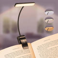 19 LED Rechargeable Book Light with Memory, 3 Color Temperatures, Stepless Dimming, 90H Runtime, Eye-Caring Clip-On Light for Reading
